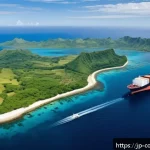 코모로 주변 국가들과의 외교 관계 - A panoramic aerial view of the Comoros Islands in the Indian Ocean, showcasing the strategic maritim...